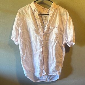 Abercrombie & Fitch Cream Casual Button Down Shirt